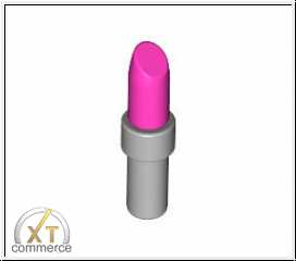 LEGO Dark Pink Lippenstift mit mittelsteingrauem Griff 4624571