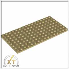 LEGO Platte 8 x 16  4609726  Beige  Beidseitig bebaubar