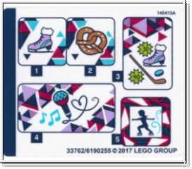 LEGO Friends Sticker Eislaufplatz im Wintersportort 41322 Neu